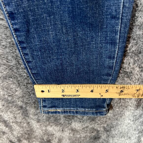 Levis 721 High Rise Skinny Jeans Womens 30 Blue Distressed Denim Ankle Slim Fit - Picture 9 of 10